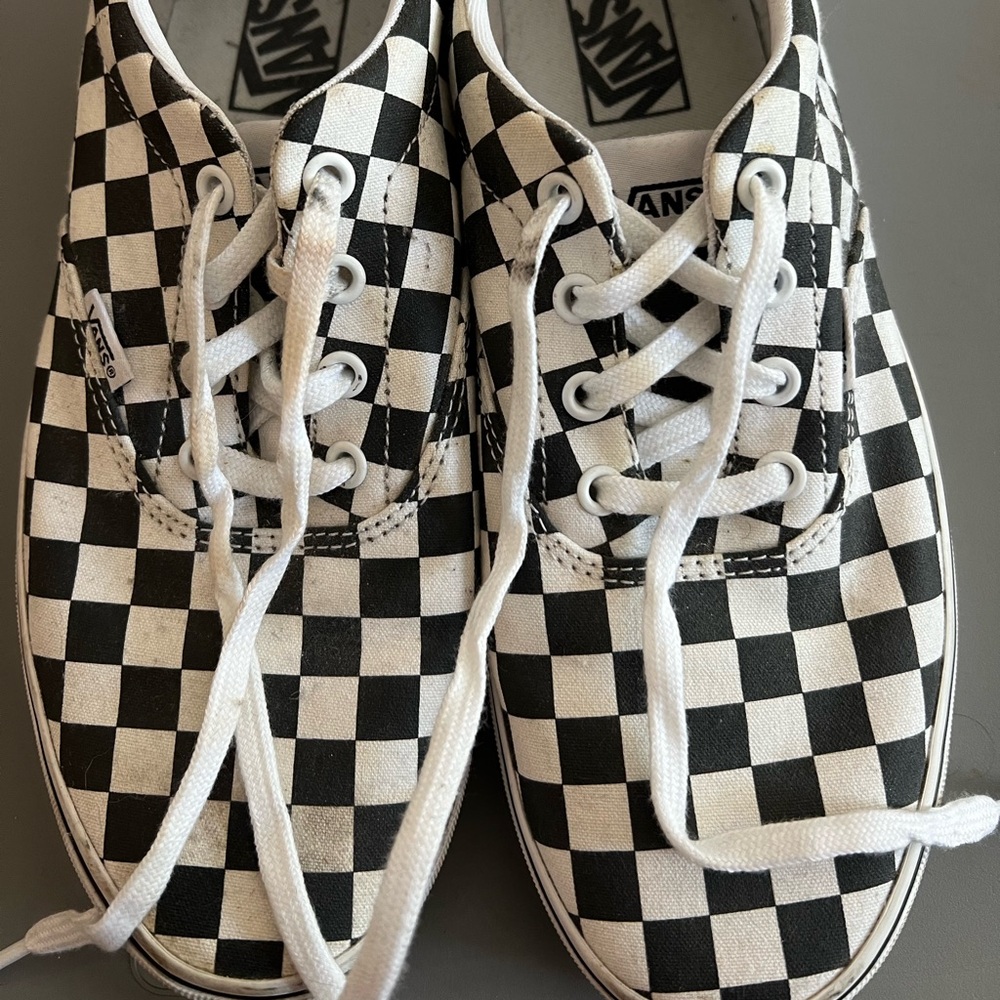 Vans Women Checkered Black and White Shoes